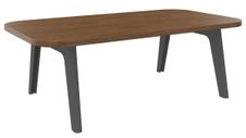 Table basse ILO - L114xP67xH39 cm - pieds carbone - finition noyer