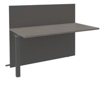 Banque d'accueil Module suivant haut OLA - L160 x H112 x P82,5 cm - structure carbone, plateau chêne gris