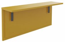Tablette pour banque d'accueil OLA - réglable en hauteur - L100 x P30 cm - equerre carbone (A positionner sur module haut ou retour direct haut) - jaune curry