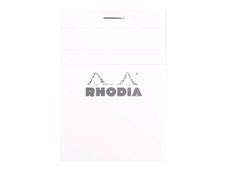 RHODIA Basics N°11 - Notitieblok - geniet - A7 - 80 vellen / 160 pagina's - extra wit papier - van ruiten voorzien - harde kaft - witte hoes - karton