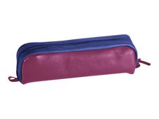 Clairefontaine CUIRISE - Pennendoos - echt leer - blauw, Fuchsia