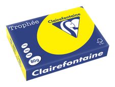 Clairefontaine Trophée - Papier couleur - A4 (210 x 297 mm) - 80 g/m² - Ramette de 500 feuilles - jaune soleil