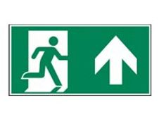 PICKUP - Teken - emergency exit (arrow up) - richting - rechthoekig - 300 x 150 mm - polystyreen