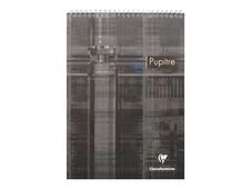 Clairefontaine Pupitre - Schrijfblok - met draad gebonden - A4 - 80 vellen / 160 pagina's - wit papier - Seyès - verkrijgbaar in verschillende kleuren