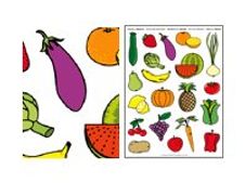 Apli - 3 feuilles gommettes fuits et légumes