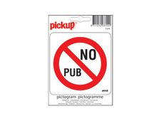 PICKUP - Teken - no publicity - richting - 100 x 100 mm - zelfklevend - vinyl
