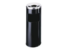 Durable - Corbeille à papier 17L + cendrier avec étouffoir - noir