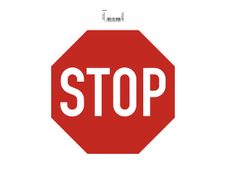 Exacompta teken - stop - stop - 300 x 300 mm - polyvinyl chloride (PVC) / vinyl - rood