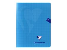 Clairefontaine MIMESYS - Notitieboek - geniet - 170 x 220 mm - 48 vellen / 96 pagina's - Seyès - blauw - polypropyleen (PP)