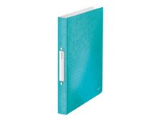 Leitz WOW - classeur à anneaux - pour A4 - capacité : 190 feuilles - Bleu iceberg métallisé