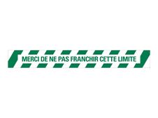 PICKUP teken - please don't cross this limit - merci de ne pas franchir cette limite - 800 x 100 mm - wit, groen