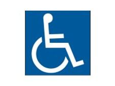 PICKUP - Teken - international symbol of access - vierkant - 200 x 200 mm - zelfklevend - vinyl