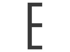 PICKUP Home 3D Stockholm - Teken - capital letter - 90 mm (height) - voor bevestiging op oppervlak - zelfklevend - acryl - grijs