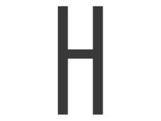PICKUP Home 3D Stockholm - Teken - capital letter - 90 mm (height) - voor bevestiging op oppervlak - zelfklevend - acryl - grijs