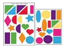 Apli - 4 feuilles gommettes maxi - formes géométriques