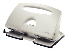 Leitz perforator - 40 vellen - 4 gaten - plastic, metaal, gegoten aluminium - grijs