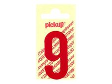 PICKUP LETTERING MONO Nobel - Zelfklevend etiket - voorgedrukt: 9 - glanzend rood