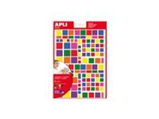 Apli - 6 feuilles gommettes assortis - coloris assortis