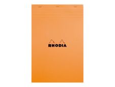 RHODIA N°18 - Notitieblok - geniet - A4 - 80 vellen / 160 pagina's - van ruiten voorzien - oranje