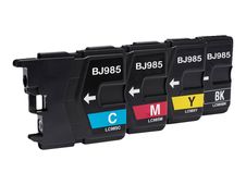 Cartouche compatible Brother LC985 - pack de 4 - noir, jaune, cyan, magenta - Uprint
