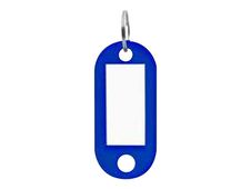 PAVO - sleutelhanger - 50 x 23 mm - blauw - pak van 100