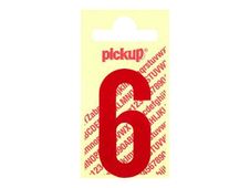 PICKUP LETTERING MONO Nobel - Zelfklevend etiket - voorgedrukt: 6 - glanzend rood