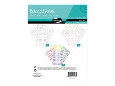Maildor Educational - decoratiesticker - alfabet - 20 vellen - zwart, blauw, geel, rood, groen (pak van 1600)