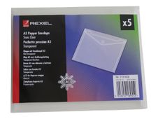 Rexel ICE Popper - documentportefeuille - voor A5 - transparant (pak van 5)