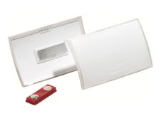 Durable Clickfold - 10 Portes badge pliables avec aimant - 40 x 75 mm