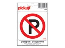PICKUP - Teken - no parking - 100 x 100 mm - zelfklevend - vinyl