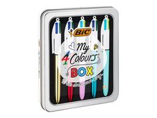 BIC MY 4 COULEURS BOX - balpen met 4 kleuren (pak van 5)