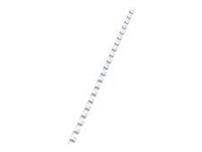 GBC CombBind - 100 anneaux de reliure en plastique - 8 mm - jusqu'à 45 feuilles - blanc