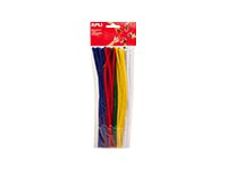 Apli - 50 chenilles - argent , rouge, vert foncé, bleu foncé, or