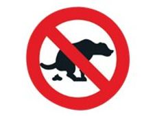 PICKUP - Teken - no dog poop - rond - 300 mm (diameter) - polystyreen