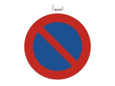 Exacompta teken - verboden te parkeren - 300 x 300 mm - polyvinyl chloride (PVC) / vinyl - rood