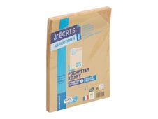 GPV - 25 Pochettes Enveloppes B5 250 x 176 mm - 85 gr - sans fenêtre - kraft - bande adhésive