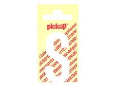 PICKUP LETTERING MONO Nobel - Zelfklevend etiket - voorgedrukt: S - mat wit