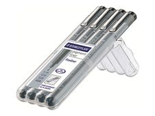 STAEDTLER pigment liner 308 - Fijnschrijver - zwart - pigmentinkt - pak van 4