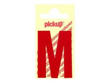 PICKUP LETTERING MONO Nobel - Zelfklevend etiket - voorgedrukt: M - glanzend rood