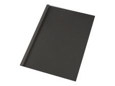 GBC LinenWeave - 100 couvertures à reliure thermique - tranche 1,5 mm - noir