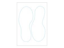 PICKUP teken - footprints - 250 mm - wit