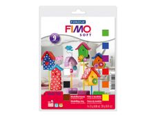 FIMO Soft - Boetseerklei - 225 g - zwart, wit, paars, mandarijn, citroengeel, chocolade, glanzend blauw, tropisch groen, indiaan rood