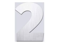 PICKUP Home 3D - Teken - number - 145 mm (height) - voor bevestiging op oppervlak - geborsteld aluminium