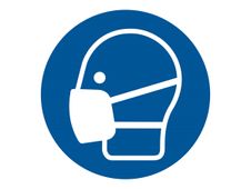 PICKUP teken - wearing a face mask is mandatory - 100 x 100 mm - vinyl