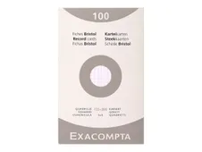 Exacompta - Registratiekaart - 125 x 200 mm - wit - van ruiten voorzien (pak van 100)