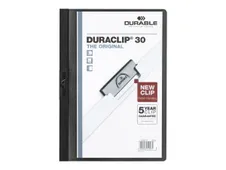 DURABLE DURACLIP ORIGINAL 30 - Clipmap - A4 - voor 30 vellen - wit met transparante voorkant (pak van 5)