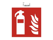 Exacompta teken - brandblusser - 200 x 200 mm - polyvinyl chloride (PVC) / vinyl - rood
