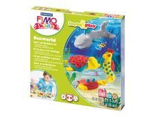 FIMO kids form&play Seaworld - Set met boetseerklei - geel, rood, turquoise, glittr zilver