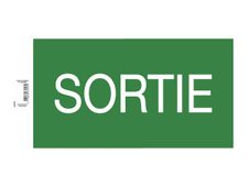 Exacompta teken - uitgang - sortie - 350 x 200 mm - polyvinyl chloride (PVC) / vinyl - groen