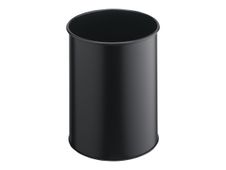Durable - Corbeille à papier métallique ronde 15L - noir